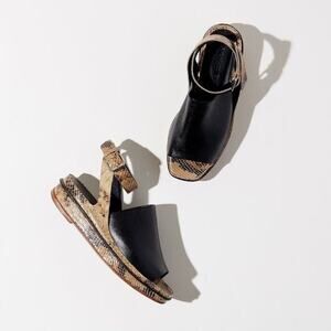 New Rachel Comey Bower Sandals in Black Leather Women's Size 7